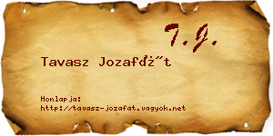 Tavasz Jozafát névjegykártya